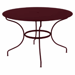 Fermob Opera+ Round Table -Trit Houses Shop OPERA TABLE D117 CERISE NOIRE