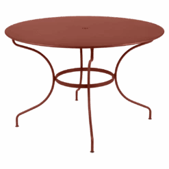 Fermob Opera+ Round Table -Trit Houses Shop OPERA TABLE OCRE ROUGE