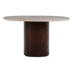 Ovata Dining Table -Trit Houses Shop Ovata Diningtable Greylimestone Brownbase V2 72dpi