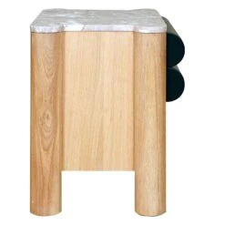 Bubbles 1 Drawer Bedside Table 20 Bubbles 1 Drawer Bedside Table -Trit Houses Shop PF4 Bubbles 1 Drawer Bedside Table White Oak Grey Marble Green Drawer 04