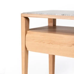 Paru Console -Trit Houses Shop PF5 Paru Bedside Console White Oak Grey Marble 09