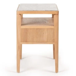 Paru Bedside Table -Trit Houses Shop PF5 Paru Bedside Table White Oak Grey Marble 03