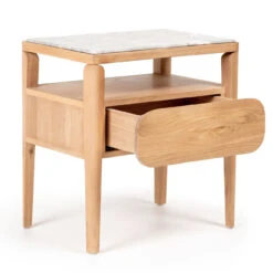Paru Bedside Table -Trit Houses Shop PF5 Paru Bedside Table White Oak Grey Marble 05
