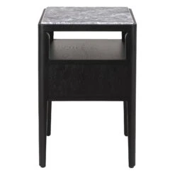 Paru Bedside Table -Trit Houses Shop Paru Bedside Table Black Oak Grey Marble 04