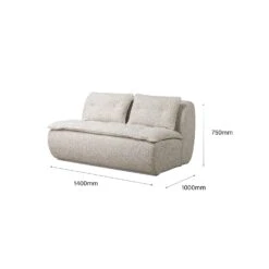 Petra 2 Seater With No Arm -Trit Houses Shop Petra 2 Seater No Arm Product Dimensions