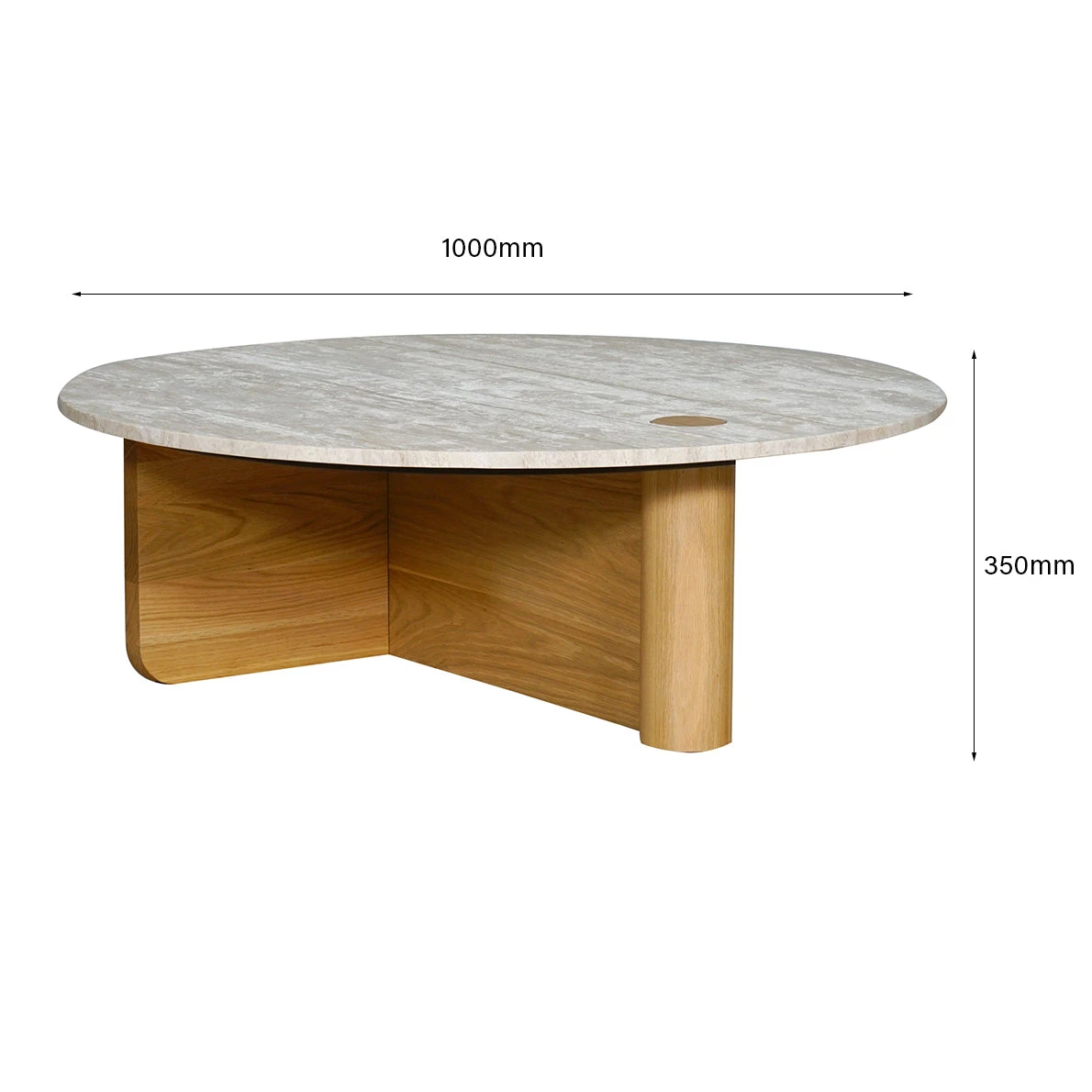 Pivot Round Travertine Coffee Table 6 Pivot Round Travertine Coffee Table - Image 6