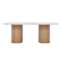 Tathra Marble Oval Dining Table
