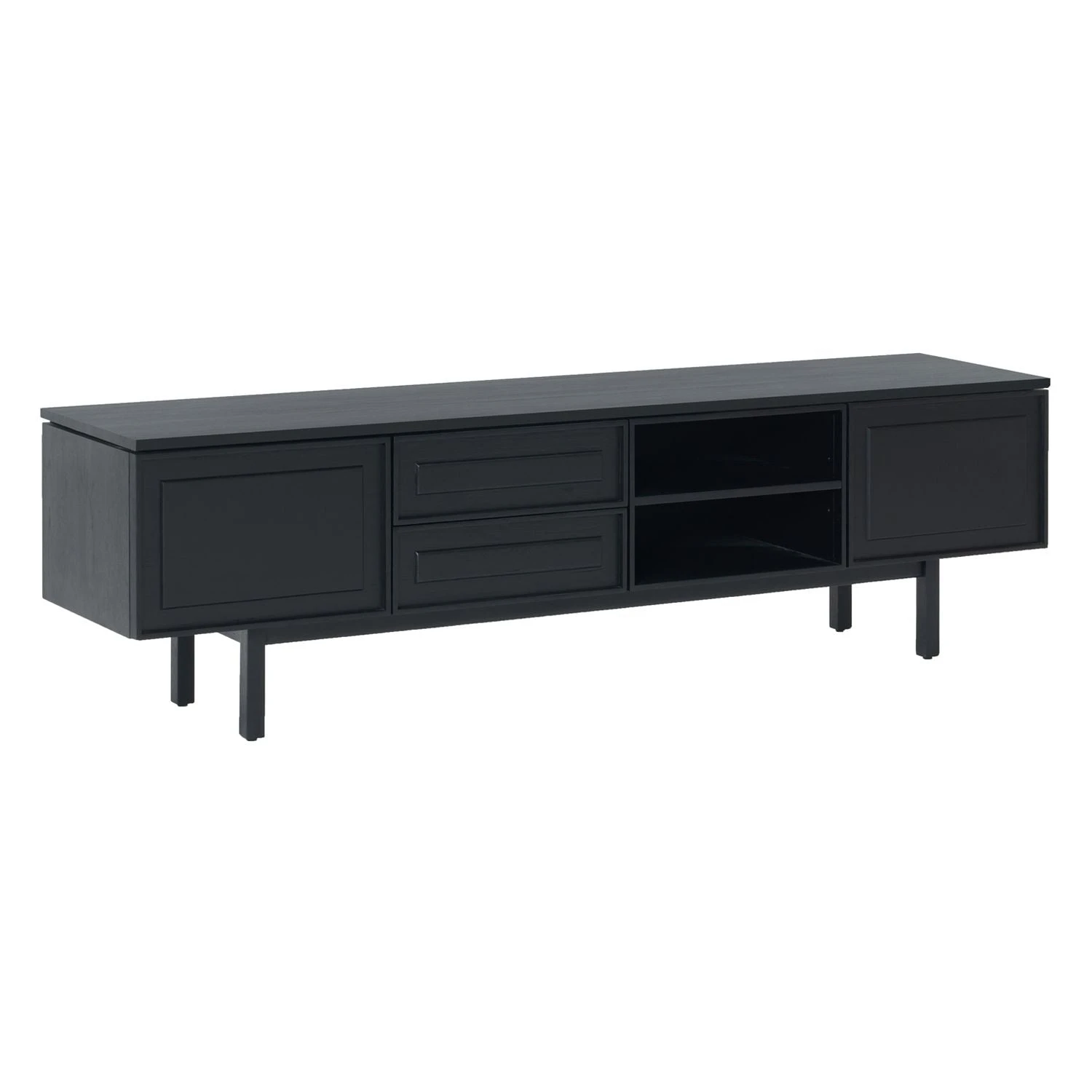 Yorke Timber TV Unit - 2 Drawers/2 Doors 2 Yorke Timber TV Unit - 2 Drawers/2 Doors - Image 2