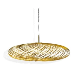 Tom Dixon Spring Pendant Lamp -Trit Houses Shop SPRINGMEDIUMBRASSLEVEL2ON Cutout