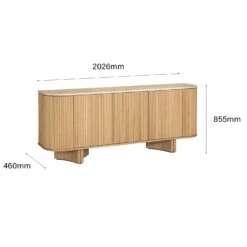 Senna 5 Doors Sideboard -Trit Houses Shop SennaSideboardProductDimensions