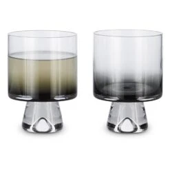 Tom Dixon Tank Low Ball Glasses - Set Of 2 -Trit Houses Shop TankLowballBlackFilledCutout