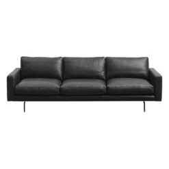 Edge V1 3 Seater Sofa -Trit Houses Shop WEN A01 1 003 Faith Black Leather 02