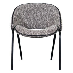 Folium Dining Chair With Leather Piping