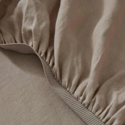 Ravello French Flax Linen Fitted Sheet 22 Ravello French Flax Linen Fitted Sheet -Trit Houses Shop Weave Ravello bedding fitted elastic shell web