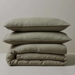 Ravello French Flax Linen Pillowcase - Set Of 2 33 Ravello French Flax Linen Pillowcase - Set Of 2 -Trit Houses Shop Weave Ravello bedding quilt standard pillow caper web