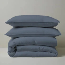 Ravello French Flax Linen Pillowcase - Set Of 2 35 Ravello French Flax Linen Pillowcase - Set Of 2 -Trit Houses Shop Weave Ravello bedding quilt standard pillowsr Denim