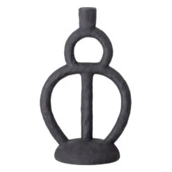 Bloomingville Karl Polyresin Candlestick - Black