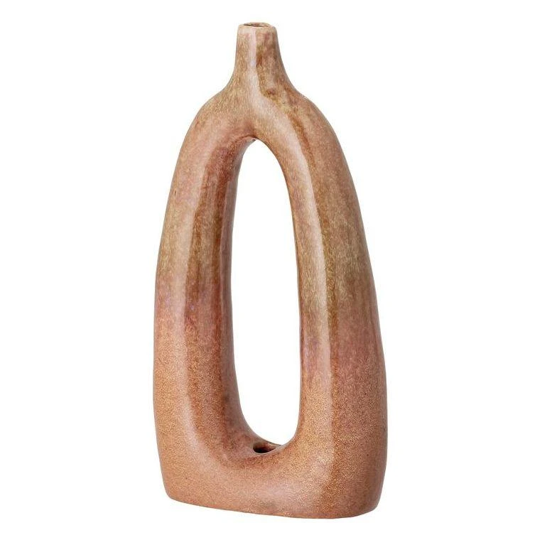Bloomingville Baldrian Deco Vase Stoneware - Brown 2 Bloomingville Baldrian Deco Vase Stoneware - Brown - Image 2