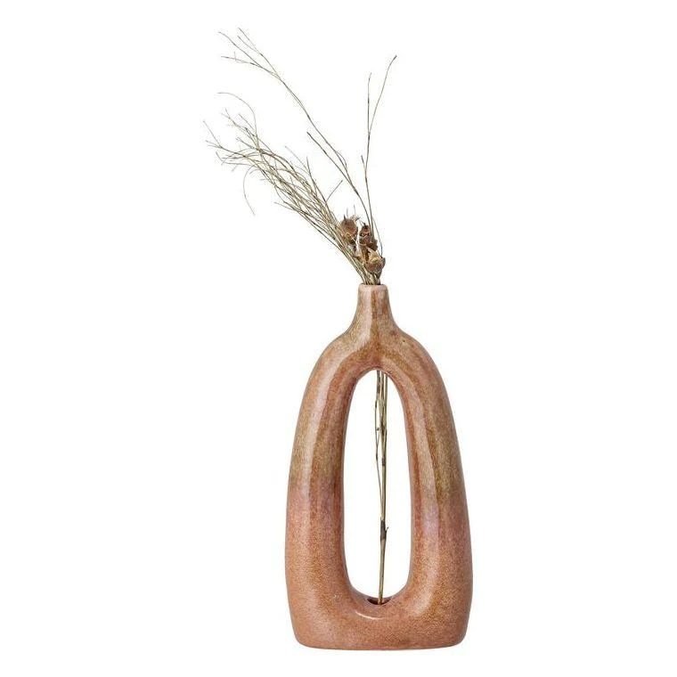Bloomingville Baldrian Deco Vase Stoneware - Brown 3 Bloomingville Baldrian Deco Vase Stoneware - Brown - Image 3