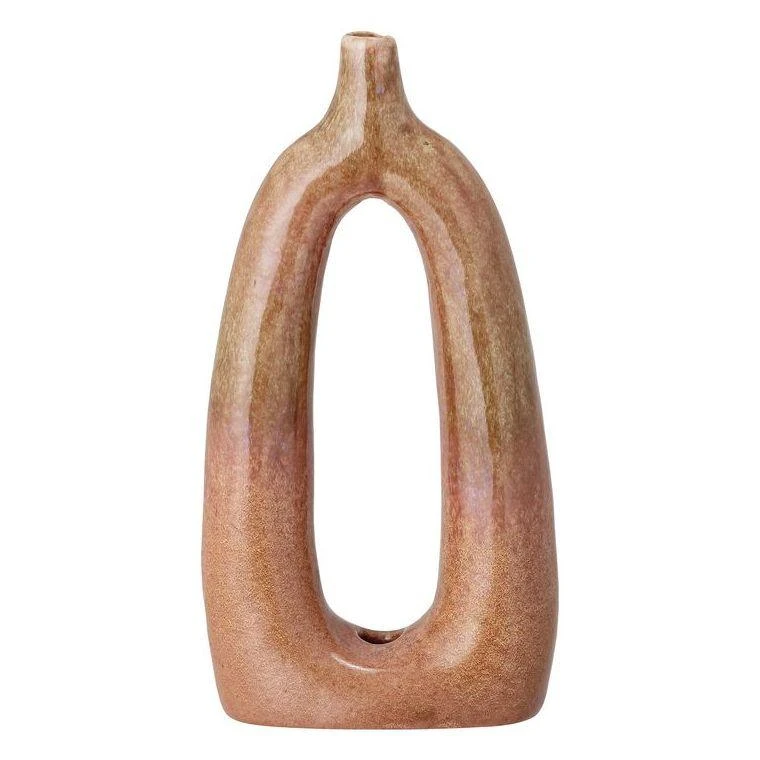 Bloomingville Baldrian Deco Vase Stoneware - Brown 1 Bloomingville Baldrian Deco Vase Stoneware - Brown