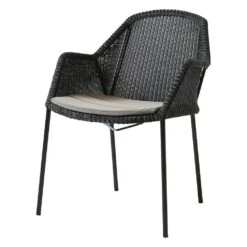 Breeze Stackable Dining Chair -Trit Houses Shop can c02 0 001 loom black taupe seat pad 2ce3fbac b33d 4d84 bb50 1991eac475a1