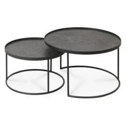 Ethnicraft Round Tray Coffee Table - Set Of 2 -Trit Houses Shop eth b02 1 038 small large 03