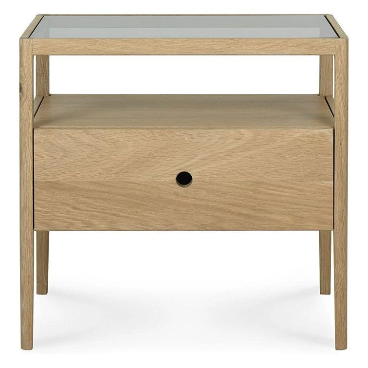 Ethnicraft Oak Spindle Bedside Table 1 Ethnicraft Oak Spindle Bedside Table