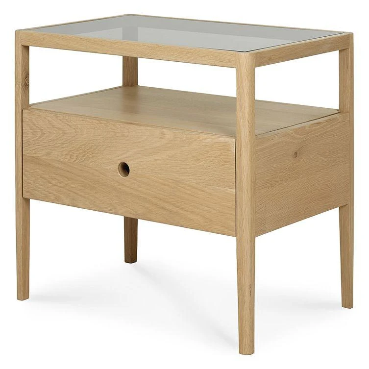 Ethnicraft Oak Spindle Bedside Table 2 Ethnicraft Oak Spindle Bedside Table - Image 2