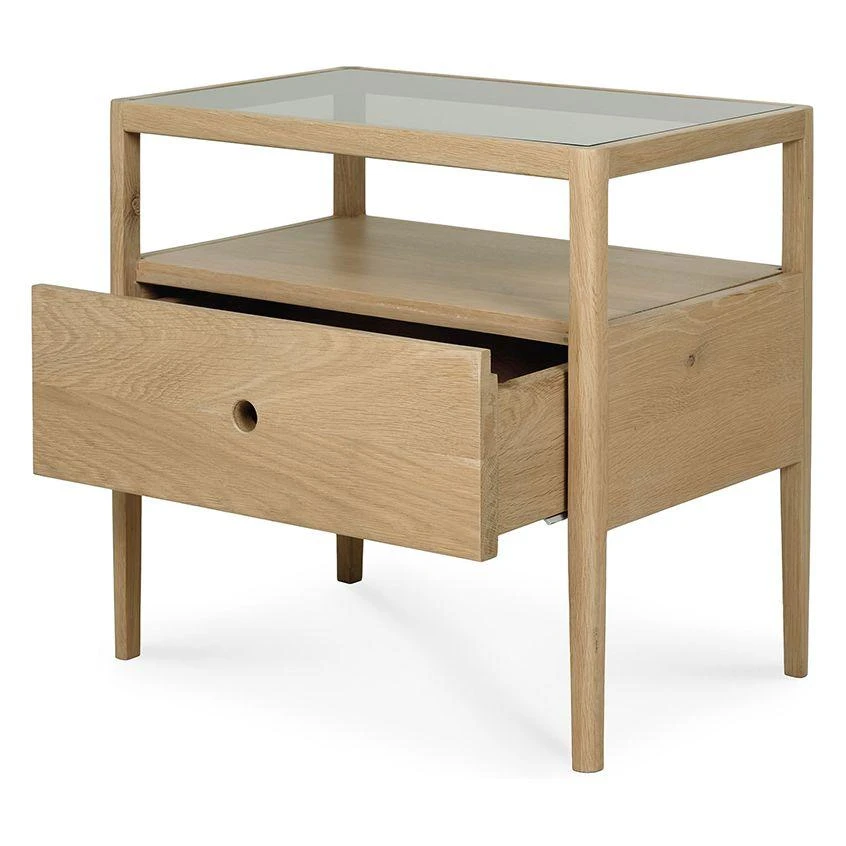 Ethnicraft Oak Spindle Bedside Table 3 Ethnicraft Oak Spindle Bedside Table - Image 3