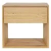 Ethnicraft Oak Nordic 1 Drawer Bedside Table Tall