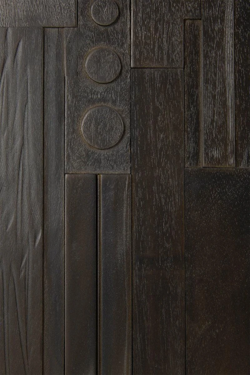 Ethnicraft Teak Mosaic 3 Door Sideboard 5 Ethnicraft Teak Mosaic 3 Door Sideboard - Image 5