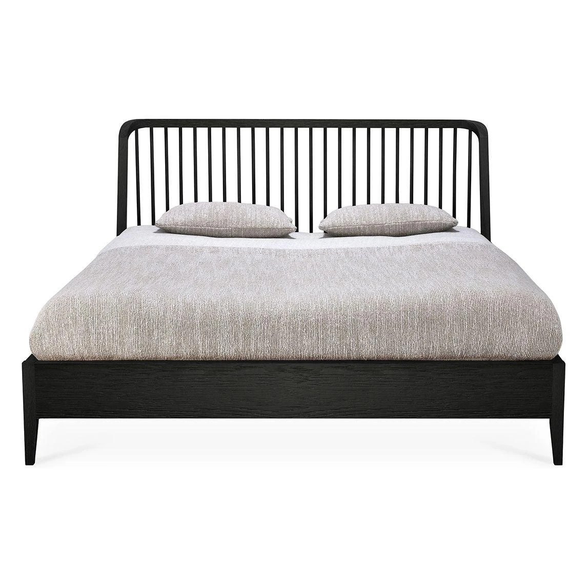 Ethnicraft Oak Spindle Queen Bed 1 Ethnicraft Oak Spindle Queen Bed