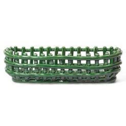 Ferm LIVING Ceramic Oval Basket 7 Ferm LIVING Ceramic Oval Basket -Trit Houses Shop fermLIVING SS24 CeramicBasketOval EmeraldGreen 1104268939 1 8b96f1a7 fa22 4b60 8edd 5f2d3c1d3506