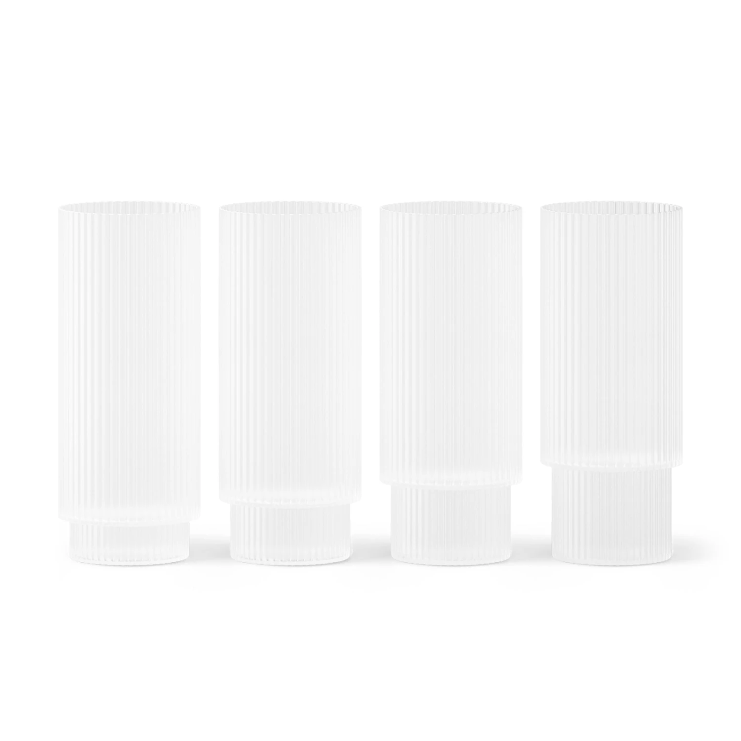Ferm LIVING Ripple Long Drink Glasses - Set Of 4 1 Ferm LIVING Ripple Long Drink Glasses - Set Of 4
