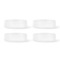 Ferm LIVING Ripple Serving Bowls - Set Of 4 -Trit Houses Shop fermLIVING SS24 RippleServingBowls SetOf4 Frosted 1104269325 1