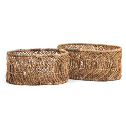 DBodhi Kawi Oval Basket Two Tone - Set Of 2