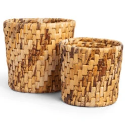 DBodhi Semeru Round Basket Two Tone - Set Of 2