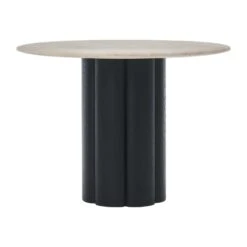 Kora Travertine Round Dining Table 12 Kora Travertine Round Dining Table -Trit Houses Shop kora100 travertine black web