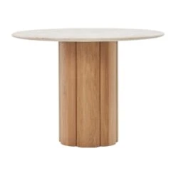 Kora Travertine Round Dining Table 13 Kora Travertine Round Dining Table -Trit Houses Shop kora100 travertine lightoak web