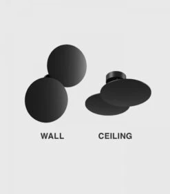 Puzzle Round Wall/Ceiling Light -Trit Houses Shop lob f04 1 012 matte black double 1