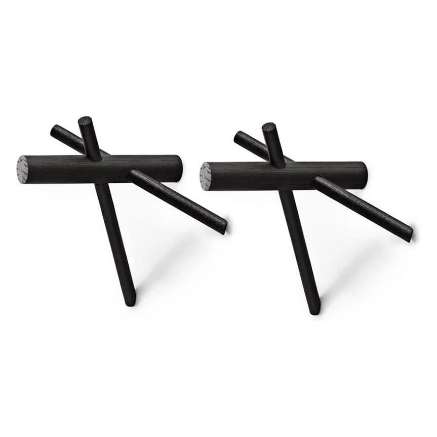 Normann Copenhagen Sticks Hooks - Set Of 2 1 Normann Copenhagen Sticks Hooks - Set Of 2
