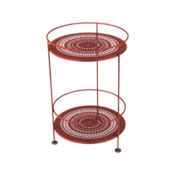 Fermob Guinguette Side Table Double Top -Trit Houses Shop red ochre 30