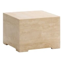 Situation Travertine Side Table