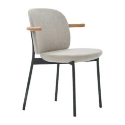 Solace Half Arm Chair -Trit Houses Shop solacechair halfarm lightoak albasandstone frontangle web