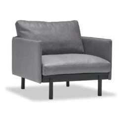 Pensive Leather Lounge Chair -Trit Houses Shop tri c01 1 026 iron montana 1034 black 01