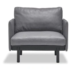 Pensive Leather Lounge Chair -Trit Houses Shop tri c01 1 026 iron montana 1034 black 02