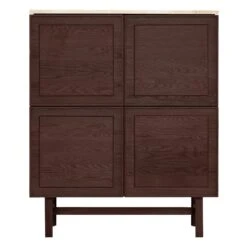 Yorke Travertine Tall Highboard