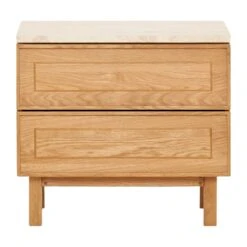 Yorke Travertine Large Nightstand